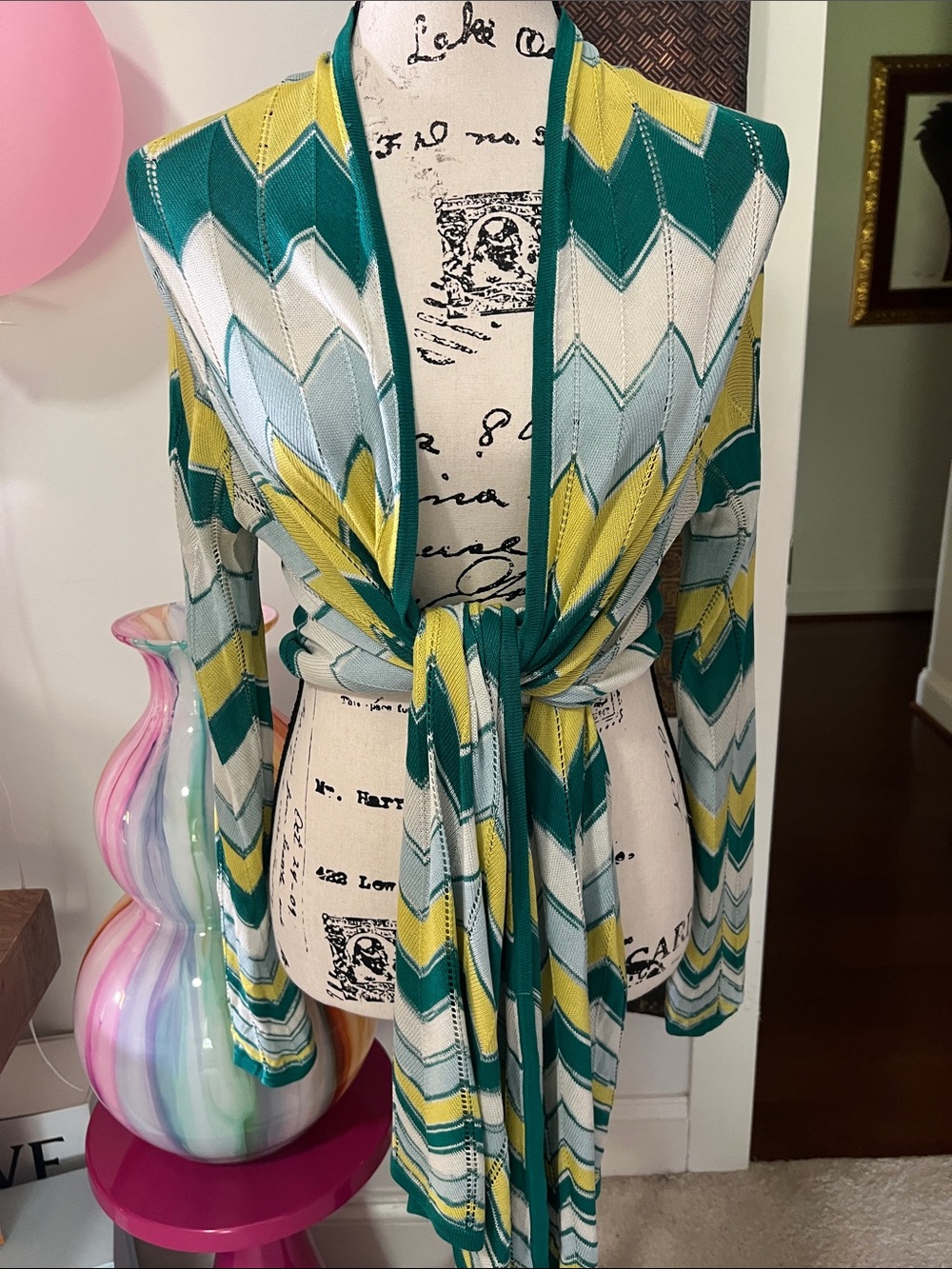 BCBGMaxAzria Chevron Tie-Front Wrap!